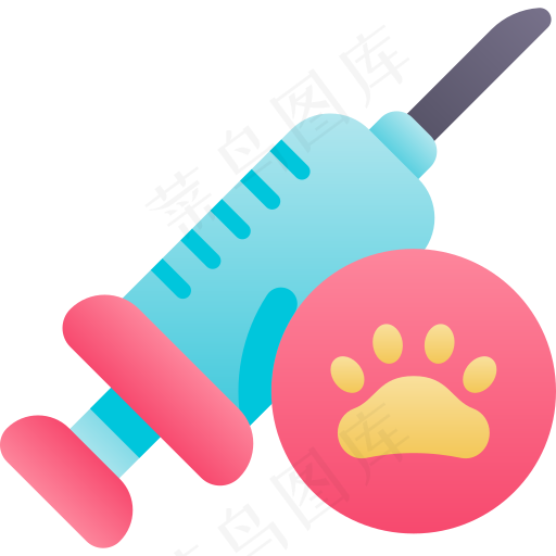卡通注射器元素图标免扣
