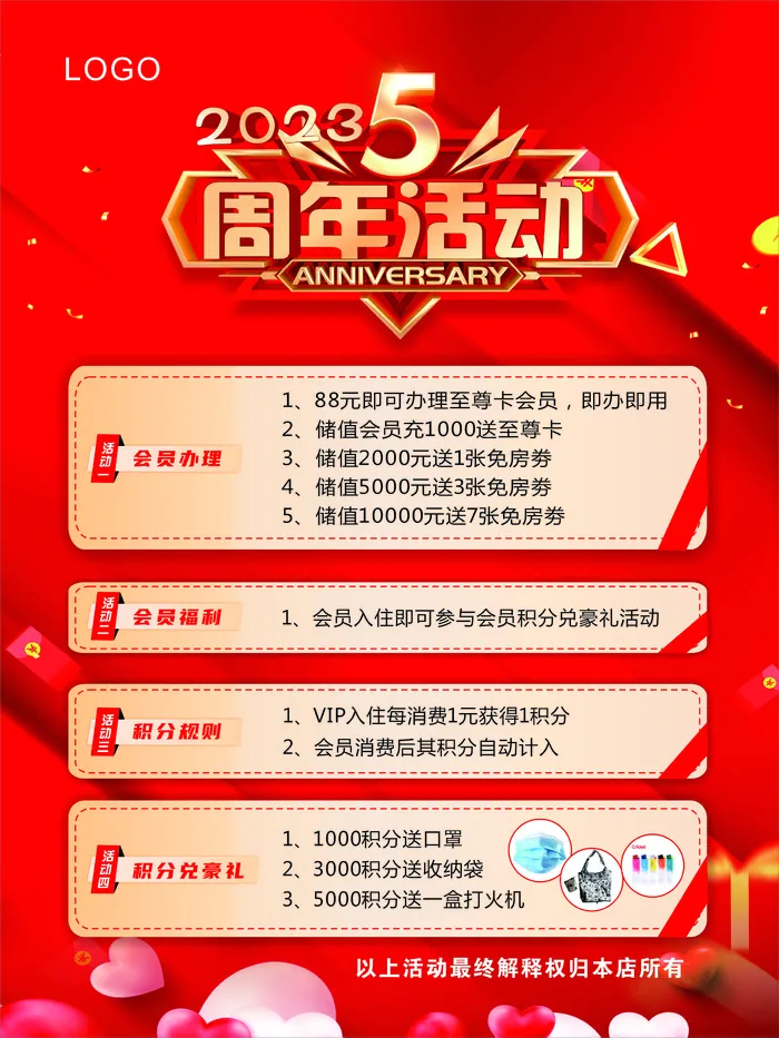 五周年庆活动cdr矢量模版下载