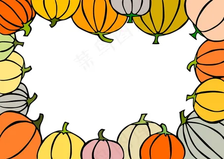 万圣节卡通南瓜背景图片