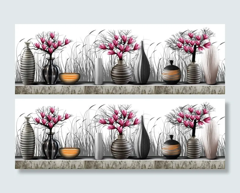 时尚家居酒店花瓶装饰画psd模版下载