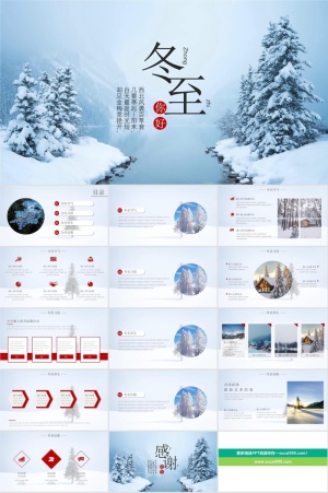 小清新冬至PPT模板.ppt模版预览图