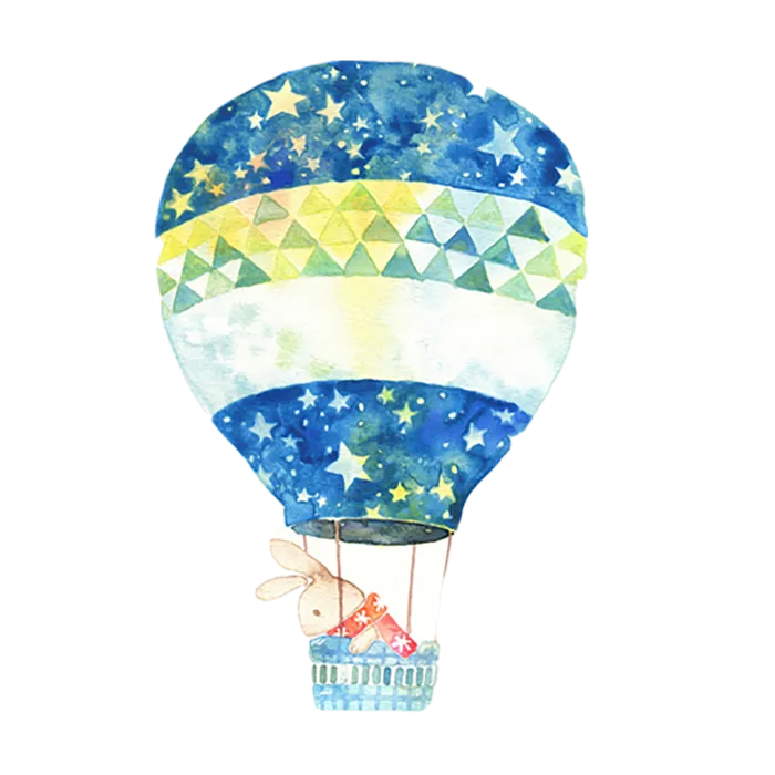 热气球兔子兔年