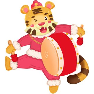 PNG免扣2022虎年新年春节元旦卡通老虎形象图片插画PSD设计素材