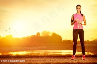 健身瘦身的美女高清