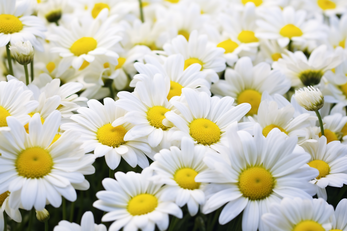 盛开的白色雏菊铺满了屏幕摄影图