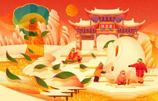 节庆扁平风插画