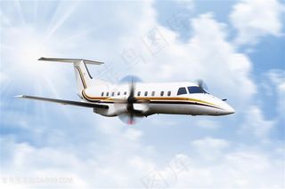 天空中飞翔客机高清图