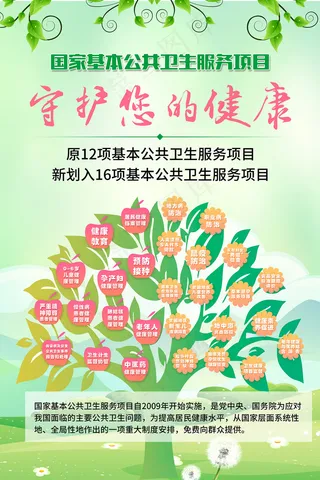 国家基本公共卫生服务项目海报