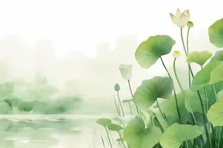 简约水墨绿色国风背景