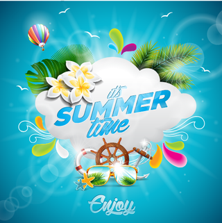 夏天海滩大海背景