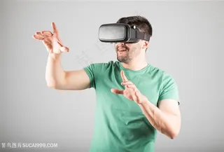 戴vr设备时尚男士高清图片