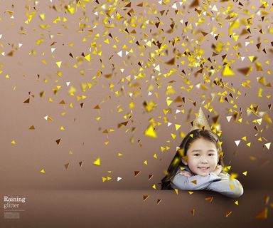 梦幻光晕水泡儿童相册摄影素材