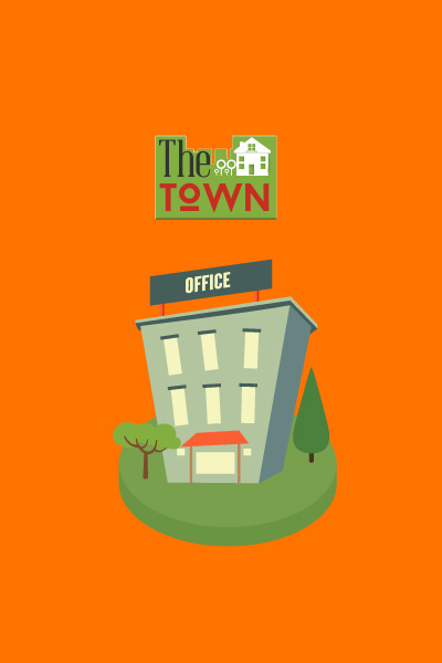 街道建筑矢量扁平插画