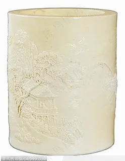 传统工艺-玉笔筒