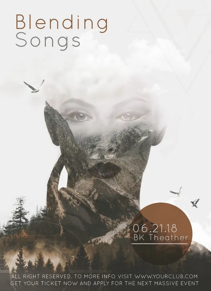 新潮海报素材psd模版下载