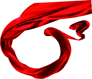 红色飘带免扣素材