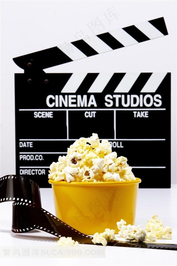 爆米花与电影素材