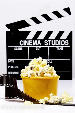 爆米花与电影素材