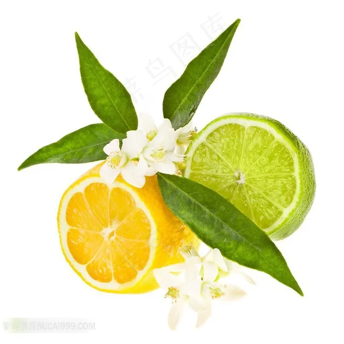 新鲜柠檬和青柠水果