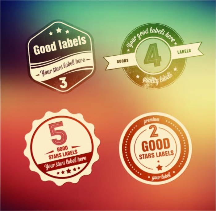 免抠广告标签矢量