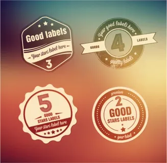 免抠广告标签矢量