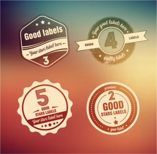 免抠广告标签矢量