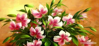 唯美花卉高清艺术油画