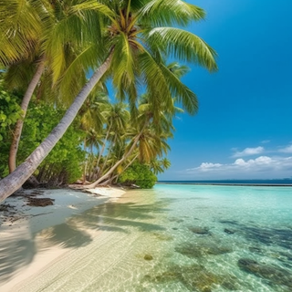 美术美丽的海滩美丽的热带岛屿海滩热带海滩摄影图