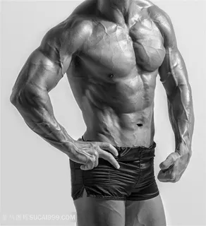 黑白紧身裤肌肉猛男图片