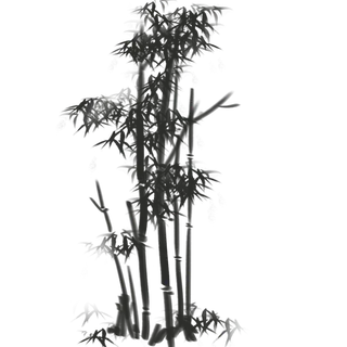竹子水墨画中国风国画墨水书法竹子画