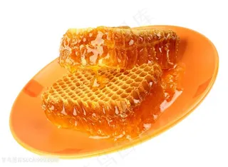 上品蜂蜜与蜂巢高清图片