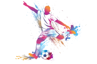 世界杯炫彩足球免扣素材