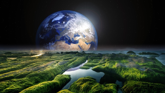 元宇宙世界风景背景墙