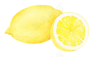 水彩插画-柠檬