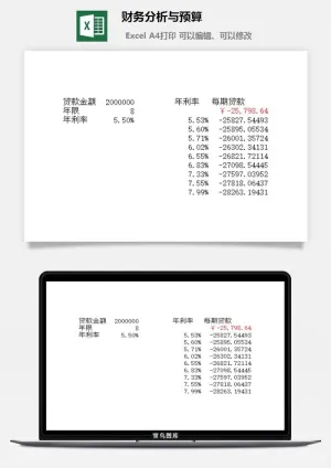 财务分析与预算excel模板