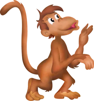 小猴子卡通简笔