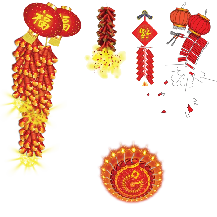红色烟花爆竹免扣素材