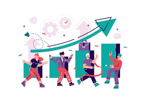 扁平化人物场景办公互联网等距ai矢量设计网页海报UI素材插画