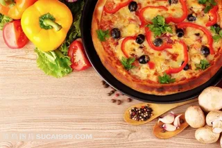 蔬菜披萨高清图片