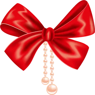 头戴蝴蝶结红色