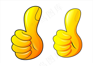  卡通大拇指   大拇指  手指 手 卡通素材
