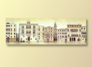 建筑房子美景油画