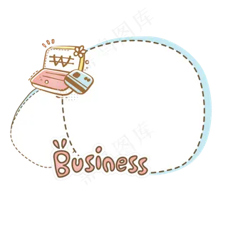 卡通边框 卡通彩色框  手绘对话框 可爱边框 免抠