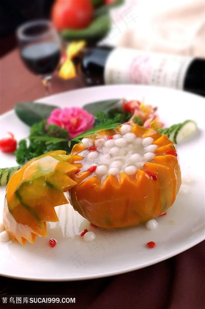 八宝金瓜中华美食摄影图