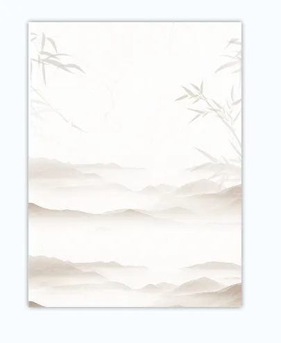水墨画背景psd模版下载