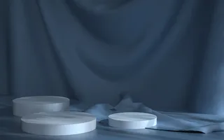 光影场景产品主图背景3D场景图详情页深蓝色