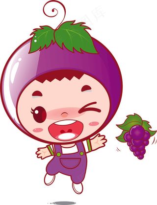 卡通水果小人