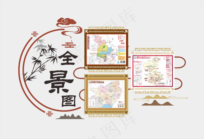 公园文化墙cdr矢量模版下载