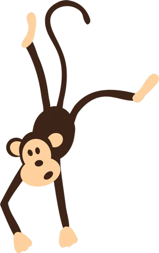 猴子卡通素材简笔