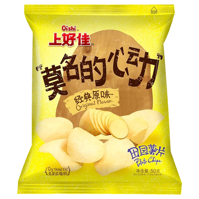 上好佳田园薯片经典原味小吃超市商品白底图免抠实物摄影png格式图片透明底